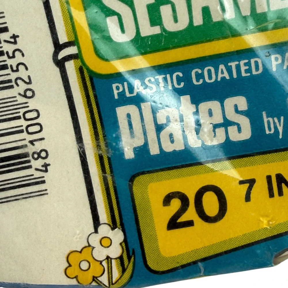 Sesame Street Paper Plates 7 Inch Blue Cookie Monster Vintage 20 Count